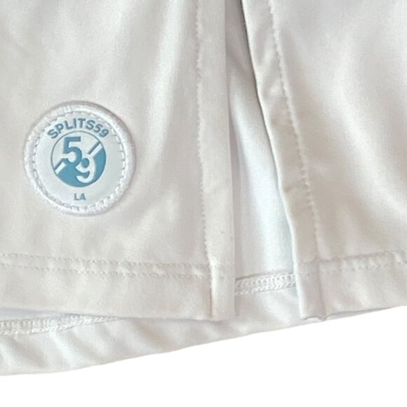 Splits 59 Venus High Waist Rigor Skort Sz M White & Teal Tennis Golf #199P - Picture 4 of 5
